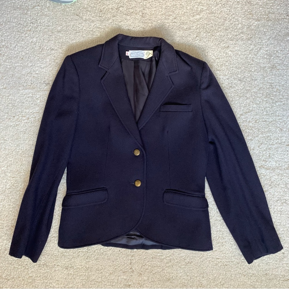 The Villager ~JACKET ~Navy Blue ~10 ~100% Wool ~Work Wear ~Retro ~Classic Style